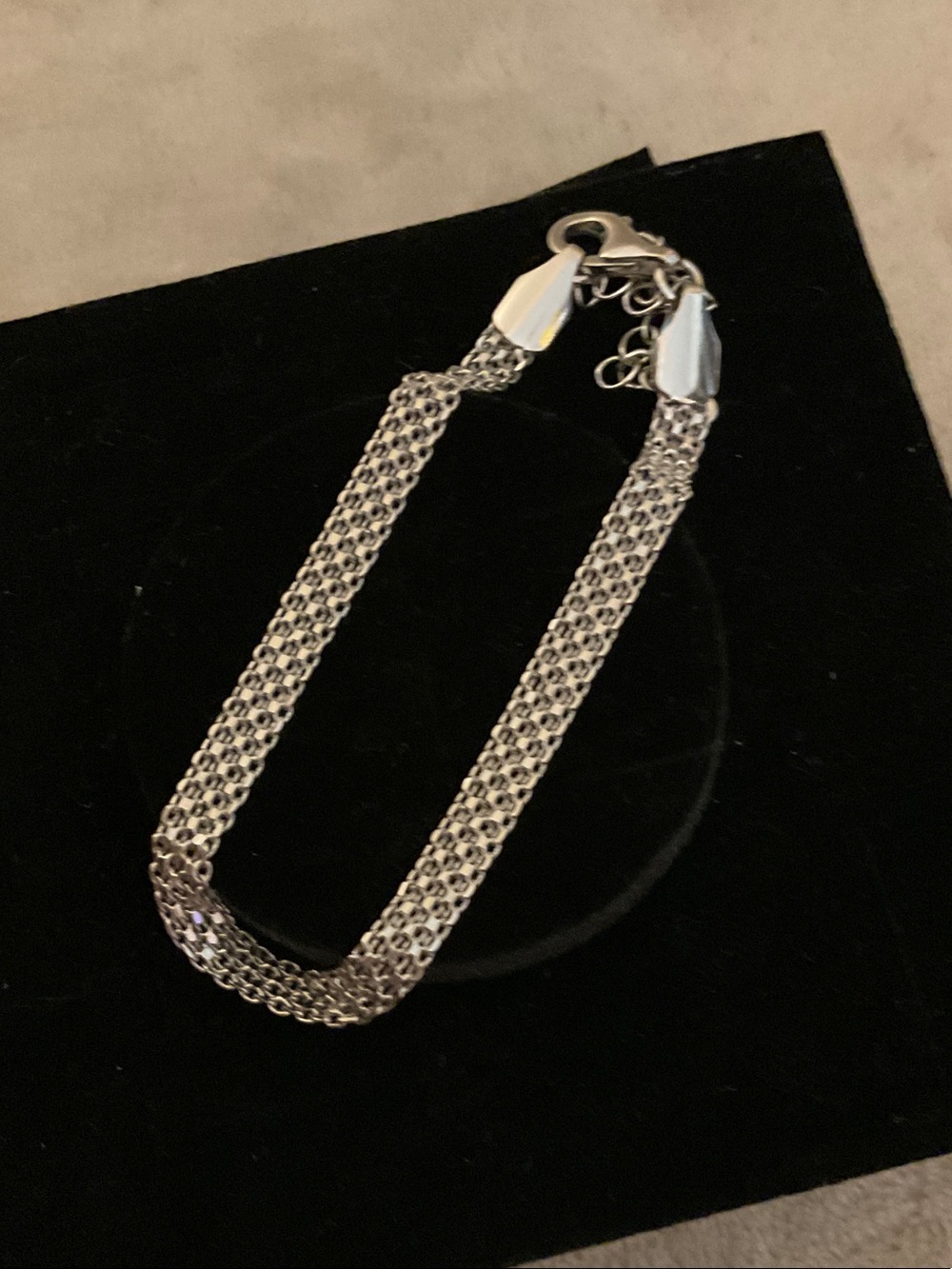 Silver-Tone Woven Chain Bracelet Like New
